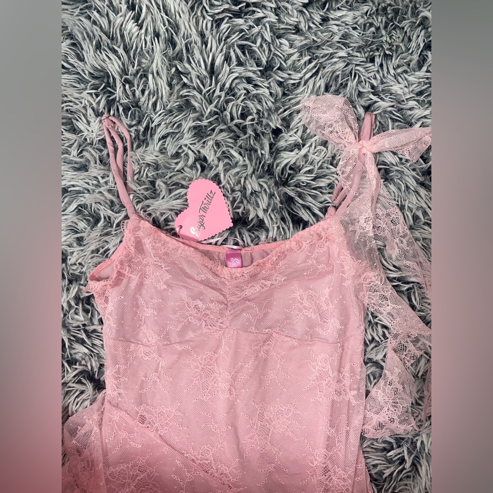 Sugar Thrillz Pink Jellyfish lace babydoll Dress - Picture 3 of 9